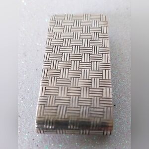 John Hardy Vintage Woven Basket Money Clip 925 Sterling Silver